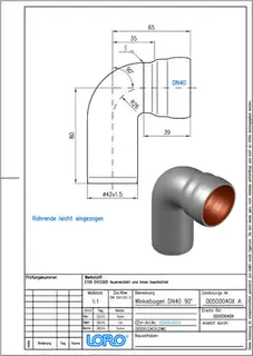 LORO-X WINKELBOGEN M.NORMALMU.DN 40 – Bild 2