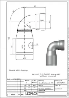 LORO-X WINKELB.RED.M.NORMALMUFFE, DN 50/40 – Bild 2