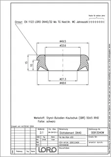 LORO-X DICHTELEMENT/MS-SIFON 32 MM DN 40 – Bild 2