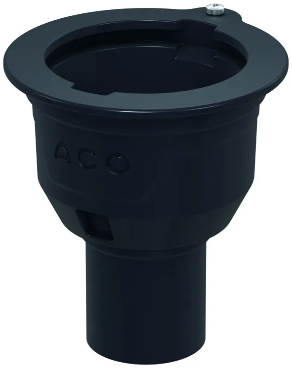 ACO Bodenablauf Passavant DN70 90 Grad/2,0l/s/Halter./ohne WS/Anstrich