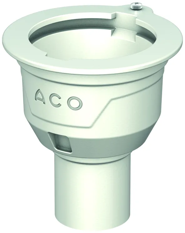 ACO Bodenablauf Passavant DN70 90 Grad/ 2,0l/s/Halter./ohne WS/epoxiert