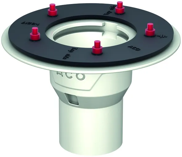 ACO Bodenablauf Passavant DN100/90 Grad/2,0l/s/Pressfl./epoxiert