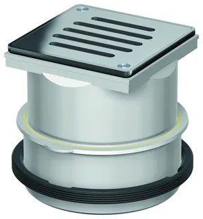 ACO Aufsatzstück Meku 110x110/K3 PE/Schlitzrost V2A/verschraubt
