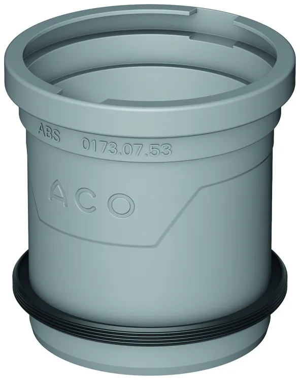 ACO Zwischenstück DN50/70/100 D125/Kst./mit Abdichtr/ o seitl. Zuslauf