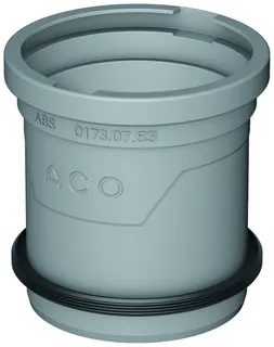 ACO Zwischenstück DN50/70/100 D125/Kst./mit Abdichtr/ o seitl. Zuslauf