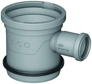 ACO Zwischenstück DN50/70/100 D125/Kst./mit Abdichtr/ m seitl. Zuslauf