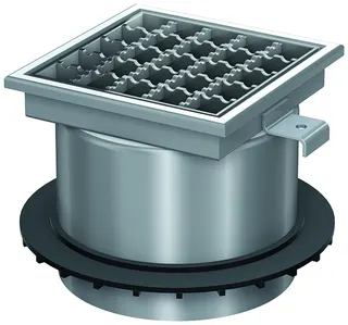 ACO Aufsatzstück 200x200/M125/V2A/rutschh./mit Gitterrost
