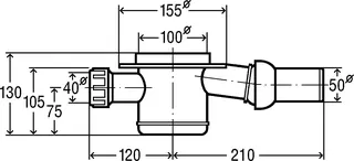 Viega Badablauf 4921.4 in DN40xDN50 Kunststoff grau – Bild 4