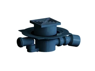 Bodenablauf 55 KE, DN 50/DN 70, 150 x 150 mm