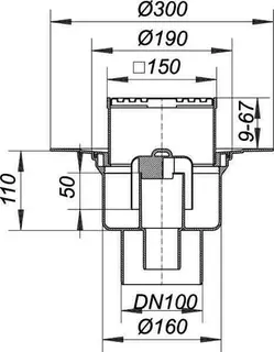 Bodenablauf 61 HT/KE, DN 100, 150 x 150 mm – Bild 3