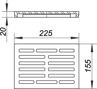Rost zu Kellerablauf 71, weiß, 225 x 155 mm – Bild 3