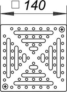 Rost RHS 140, massiv, rutschhemmend, 140 x 140 mm – Bild 3