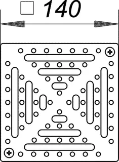 Rost RHS 140, massiv, rutschhemmend, 140 x 140 mm – Bild 4