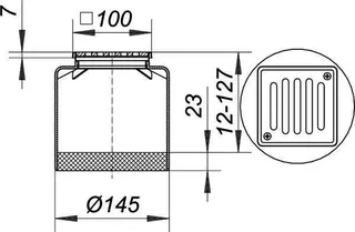 Aufsatz ECS 15, Rost massiv, verschraubt, 100 x 100 mm – Bild 3