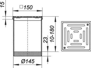 Aufsatz SES 15, Rost massiv, verschraubt, 150 x 150 mm – Bild 3