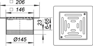 Aufsatz PVC EN 15, Rost verschraubt, 150 x 150 mm – Bild 4