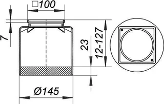 Aufsatzrahmen ECS 15, 100 x 100 mm – Bild 3