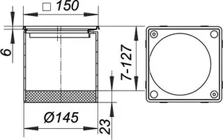 Aufsatzrahmen VS 15, 150 x 150 mm – Bild 3