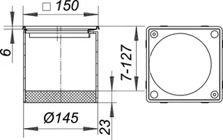 Aufsatzrahmen VS 15, 150 x 150 mm – Bild 4