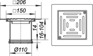 Aufsatz PVC-KEN 10, Rost verschr., 150 x 150 mm – Bild 3