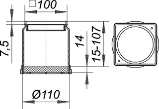 Aufsatzrahmen EN 10, 100 x 100 mm – Bild 3