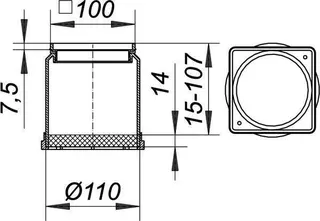 Aufsatzrahmen EN 10, 100 x 100 mm – Bild 4