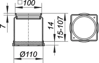 Aufsatzrahmen ECS 10, 100 x 100 mm – Bild 3