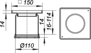 Aufsatzrahmen KEN 10, 150 x 150 mm – Bild 3