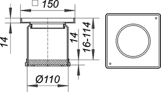 Aufsatzrahmen KEN 10, 150 x 150 mm – Bild 4