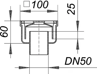 Bodenablauf 60, DN 50, 100 x 100 mm – Bild 4