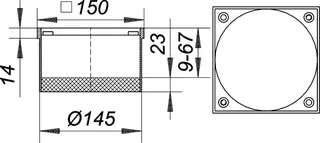 Aufsatzrahmen K 15, 150 x 150 mm – Bild 3