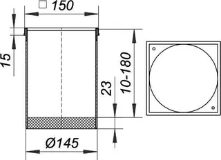Aufsatzrahmen S 15, 150 x 150 mm – Bild 3