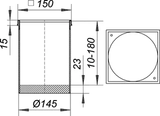Aufsatzrahmen S 15, 150 x 150 mm – Bild 4