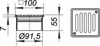 Aufsatz VS 10, Rost massiv, verschraubt, 100 x 100 mm – Bild 3