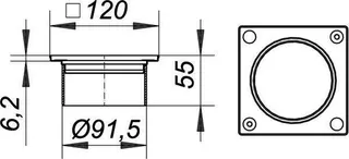 Aufsatzrahmen V, S 10/120, 120 x 120 mm – Bild 3