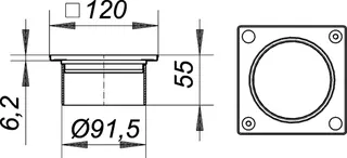 Aufsatzrahmen V, S 10/120, 120 x 120 mm – Bild 4