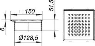 Aufsatz Quadra CD 15 seitenverstellbar, 150 x 150 mm – Bild 3