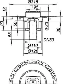 Bodenablauf TistoPlan senkrecht K 10, DN 50, 100 x 100 mm – Bild 4