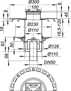 Dünnbett-Bodenablauf 40 VC, DN 50, 100 x 100 mm – Bild 4
