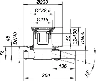 Bodenablauf 32 ERP 12, DN 50, d: 115 mm – Bild 4