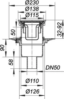 Bodenablauf 30 ERP 12, DN 50, d: 115 mm – Bild 4