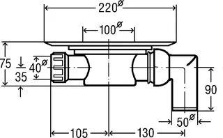 Viega Badablauf 4935.3 in 40x50mm Kunststoff grau – Bild 4