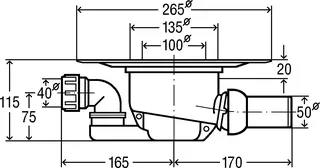 Viega Badablauf Advantix 4921.65 in 40x50mm Kunststoff grau – Bild 4