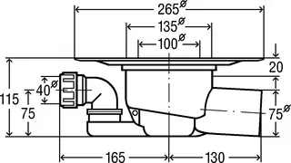Viega Badablauf Advantix 4921.66 in 40x70mm Kunststoff grau – Bild 4