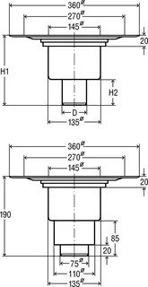 Viega Bodenablauf Advantix 4951.15 in 50mm Kunststoff grau – Bild 4