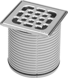 Viega Aufsatz 4934.2 Rost verschraubt in 100x100mm Kunststoff grau – Bild 2