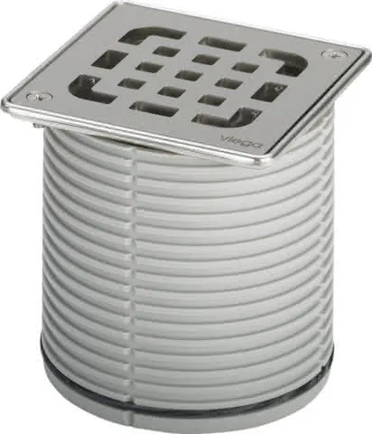 Viega Aufsatz 4934.3 Rost verschraubt in 100x100mm Kunststoff grau