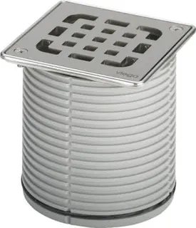 Viega Aufsatz 4934.3 Rost verschraubt in 100x100mm Kunststoff grau