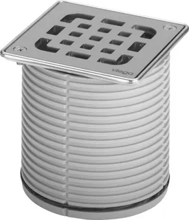 Viega Aufsatz 4934.3 Rost verschraubt in 100x100mm Kunststoff grau – Bild 2
