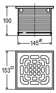 Viega Aufsatz 4922.6 in 150x150mm Kunststoff grau – Bild 3